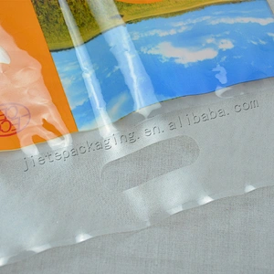 High quality 150 micron PE 1kg bag of rice jasmine rice vacuum bag with plastic handle