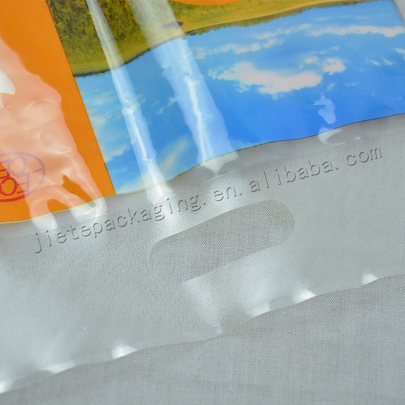 High quality 150 micron PE 1kg bag of rice jasmine rice vacuum bag with plastic handle