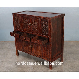Factory Beijing chinese antique wood carved sideboard furniture