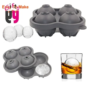4 Cavity Food Grade Silicone Ice Ball Mold
