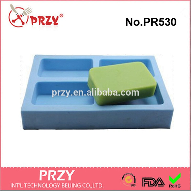 4 hole rectangle soap mold,handmade soap mold,silicone soap mold