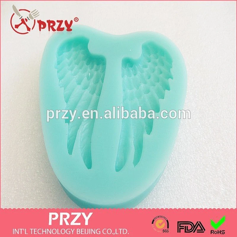 fondant angel wing cake decor , fondant cake decor silicone mold