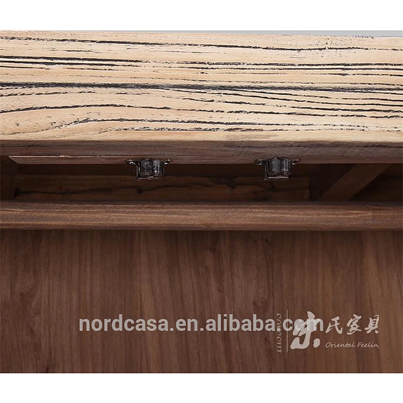 Antique chinese wooden bedroom natural color tall cabinet