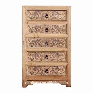 Chinese home decor aged antique furniture living room cabinet