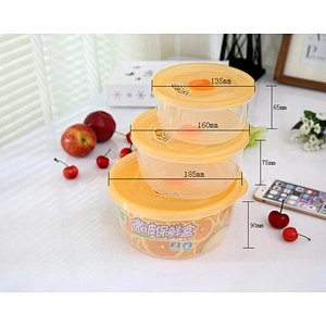 High Quality Portable  Colorful Sealed Lunch Box Three Pieces Set Food Container PP Material For Work And Picnic