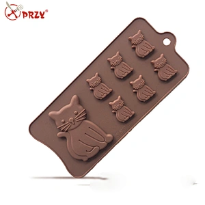 7 cavity cat silicone chocolate mold DIY kitchen barking mold cake decoration tools