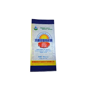 Customized white pp woven fertilizer bag with lining plastic sack