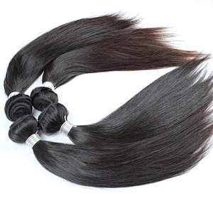 high quality fashion unprocessed Indian raw human hair natural straight