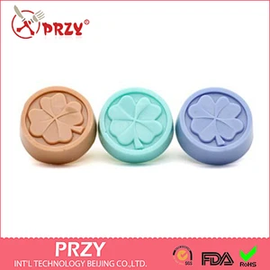 S4070 PRZY DIY handmade soap single circular four-leaf clover mold silicone mold SOAP 65 g handmade soap making materials