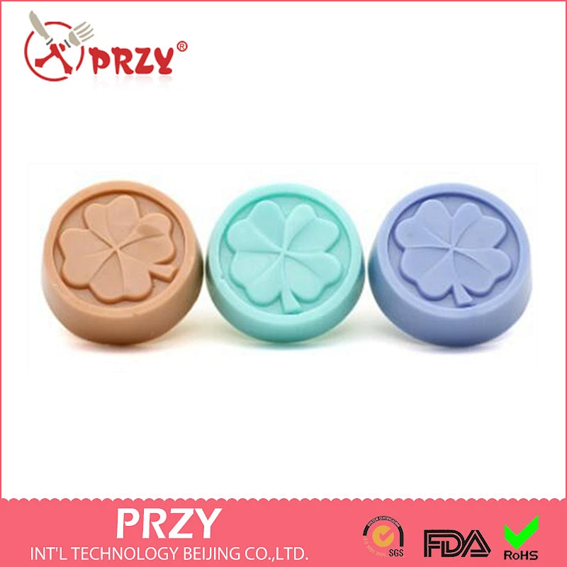 S4070 PRZY DIY handmade soap single circular four-leaf clover mold silicone mold SOAP 65 g handmade soap making materials