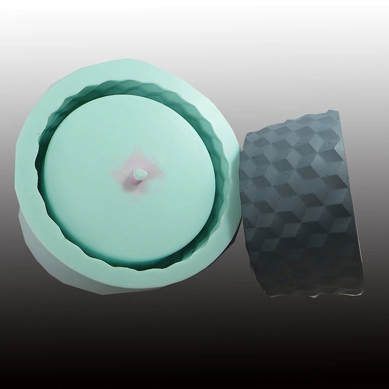 Nordic cement storage tray decoration silica gel resin cylindrical geometry large flowerpot silicone mold Concrete