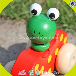wholesale wooden animal car toy, lovely wooden animal car toy, popular wooden animal car toy W04A141