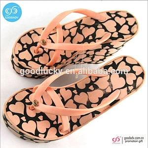 Guangdong high heel flip flops 2016 new design eva wedge flip flops for women