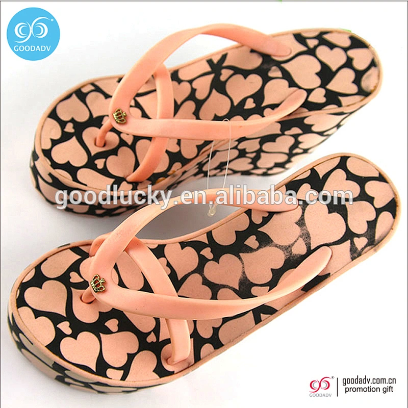 Guangdong high heel flip flops 2016 new design eva wedge flip flops for women
