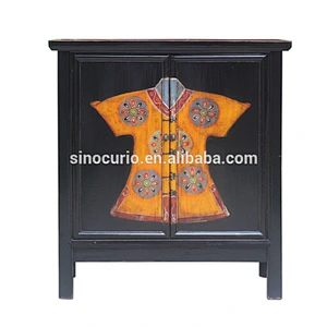 Chinese Distressed Painted Bedroom Antique Cabinet Armorie Wardrobe