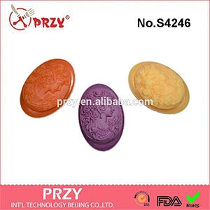 S4246 PRZY Silicone mold - Lady - Soap making -fimo, resin, polymer mould soap mold for loaf
