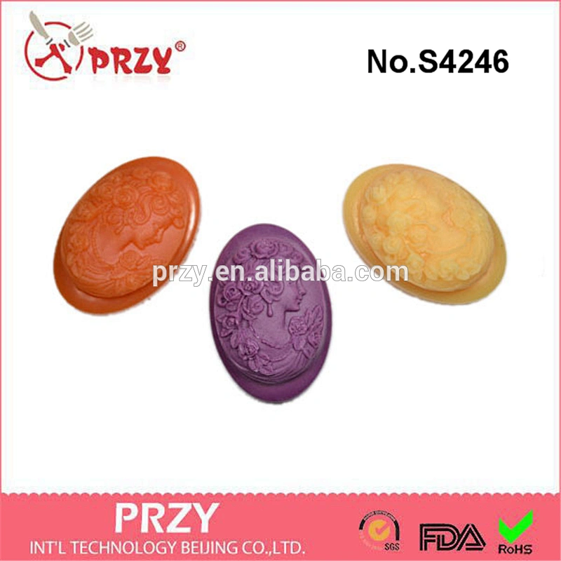 S4246 PRZY Silicone mold - Lady - Soap making -fimo, resin, polymer mould soap mold for loaf