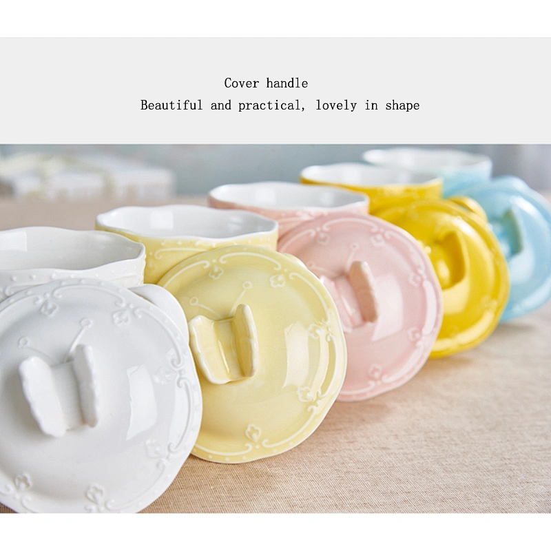 Customized Creative Simple Ceramic Coffee Cup Set Large Capacity Water Cup With Spoon and Lid High Quality