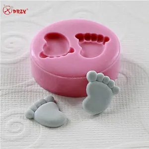 Mini 12mm feet mold Silicone Fondant molds for Cake decorating tools Cookie mold foot Chocolate silicone moulds