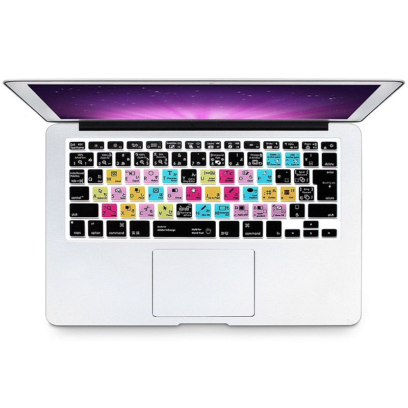 Functional Hot keyboard shortcut keys protector Silicone Keyboard Cover Skin For mac keyboard cover 13