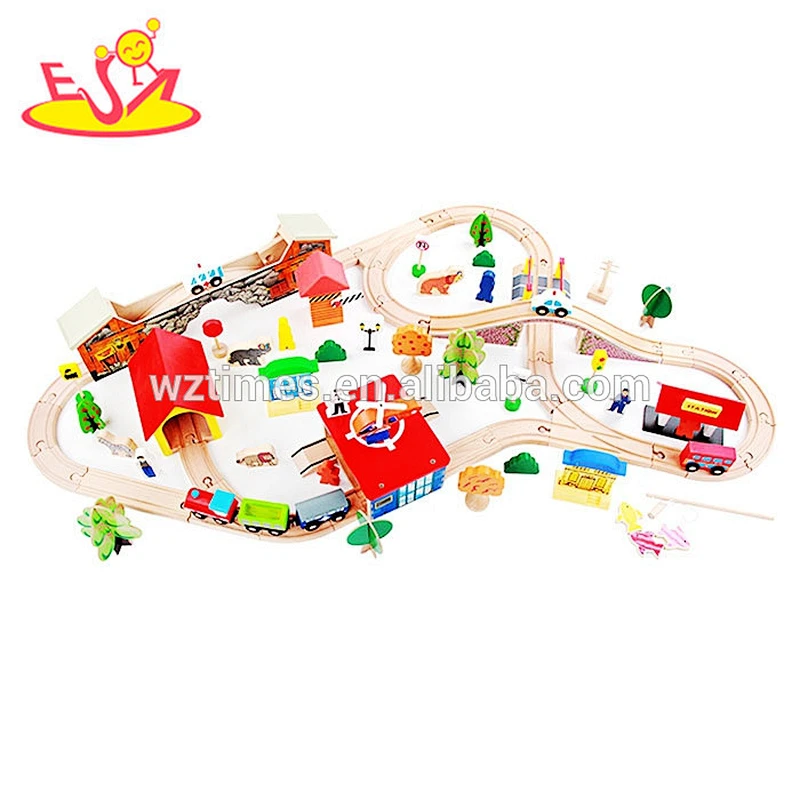 wholesale creative wooden train tracks toy for kids W04C060