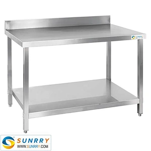 Modern stainless steel restaurant dining work table with undershelf (SY-WT89BS SUNRRY)