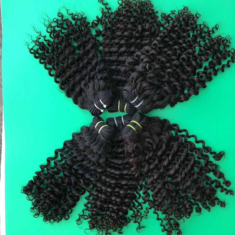 No Shedding no tangle raw indian curly hair cuticle aligned indian hair wholesale indian temple hair