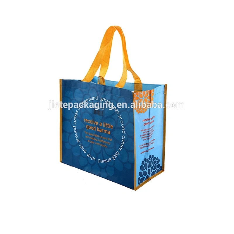 Eco friendly grocery pp tote non woven fabric carry bag