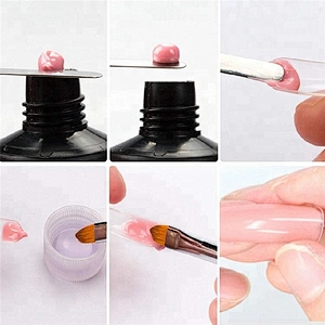 Custom Logo Double-ended Painting Gel Makeup Acrylic Nail Brush Nail Art Brush Set Professional