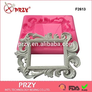 F2613 Framework fondant molds silicone mold frame cake decoration silicone mold