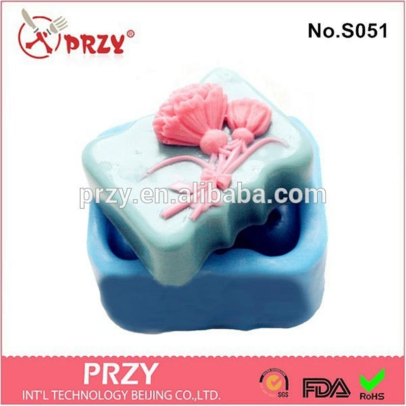 S051 PRZY Eco-friendly handmade silicone rubber soap molds