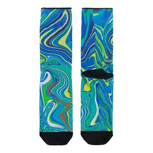 High Quality Bamboo Fiber Fashion Women's Printing Ready Product Pop Crew Socks