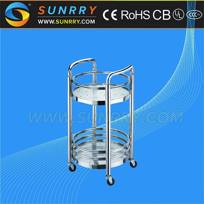 China popular mobile dining car for sale And 2 Layers push cart trolley