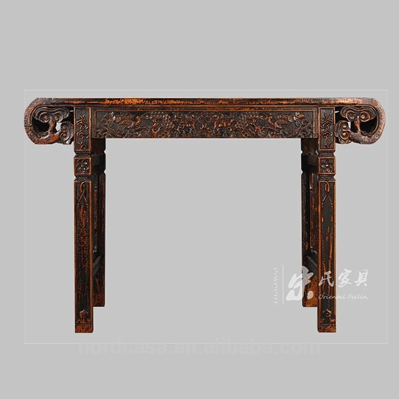 Chinese antique narrow wooden altar table