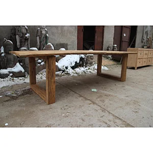 Chinese rustic dinning table U leg