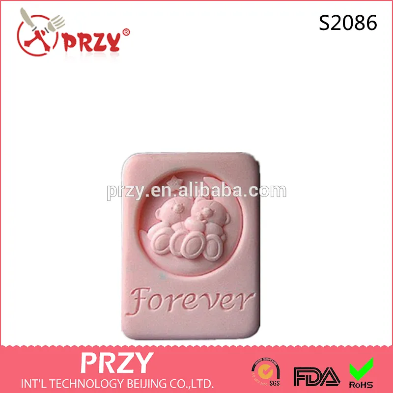 DIY Cold Soap Hand mold Silicone soap mold Candle Maker forever little bear cilicone soap mold