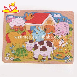 wholesale baby wooden animal shape puzzle fashion kids wooden animal shape puzzle wooden animal shape puzzle W14L016