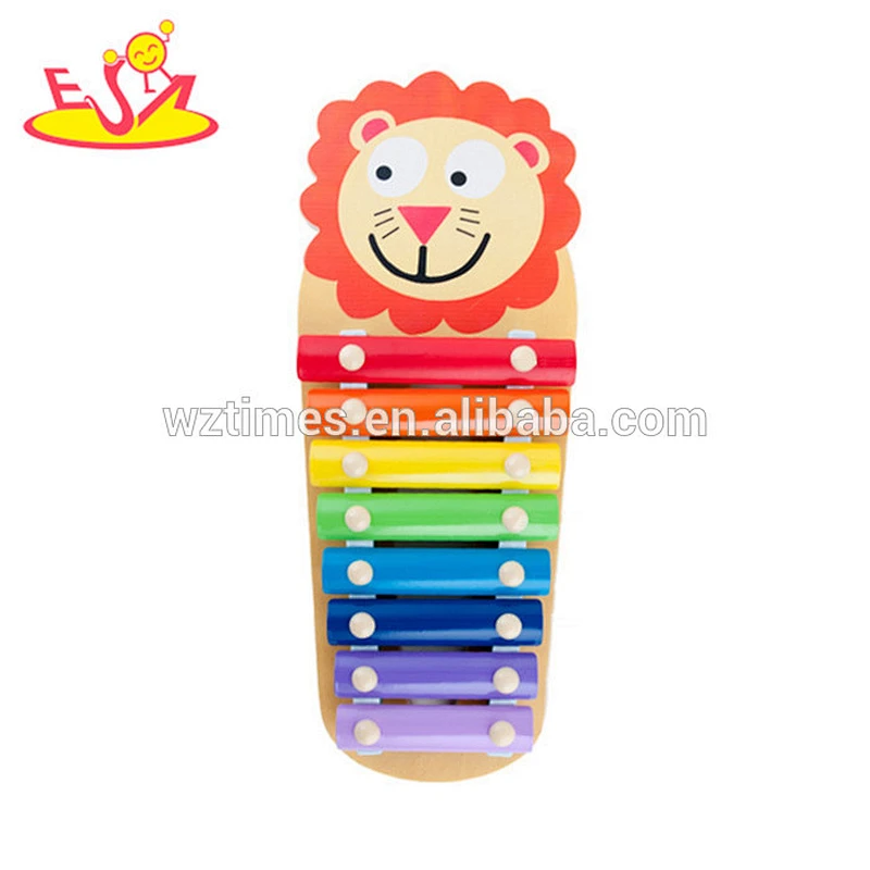 2018 wholesale kids wooden animal xylophone fashion baby wooden animal xylophone children wooden animal xylophone W07C051