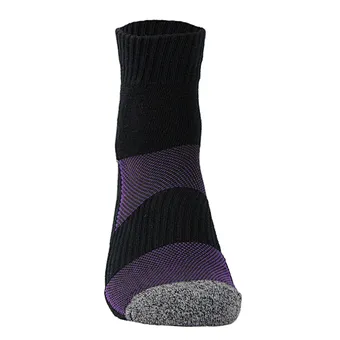cotton free terry jacquard non slip sport socks
