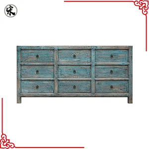chinese antique reproduction distressed shabby chic buffet living room furniture