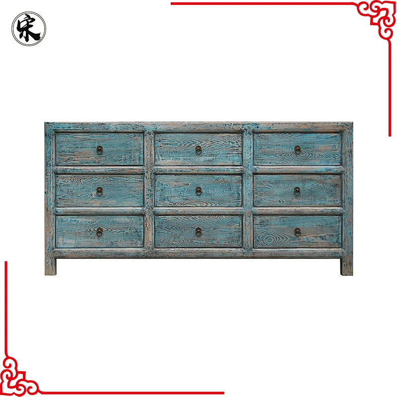 chinese antique reproduction distressed shabby chic buffet living room furniture