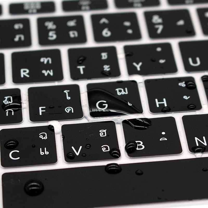 chinese computer laptop cover thai keyboard Silicone cover keyboard For macbook 12 retina english laptop keyboard