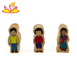 2019 New design 30 pieces kds wooden peg people for wholesale W06D124