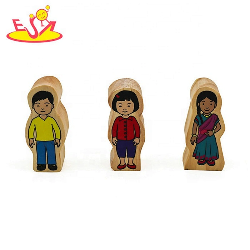 2019 New design 30 pieces kds wooden peg people for wholesale W06D124