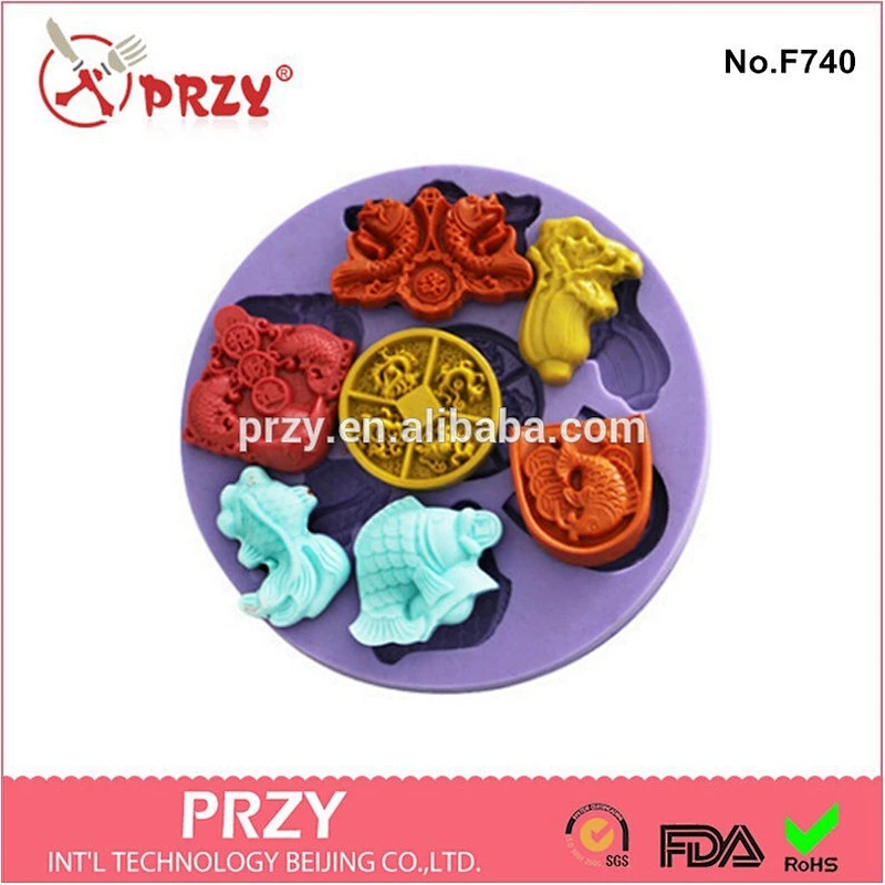 China hot decorations fondant cake silicone mold