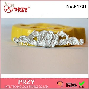 2015 hotsale Flourish cake decor silicone cake mold