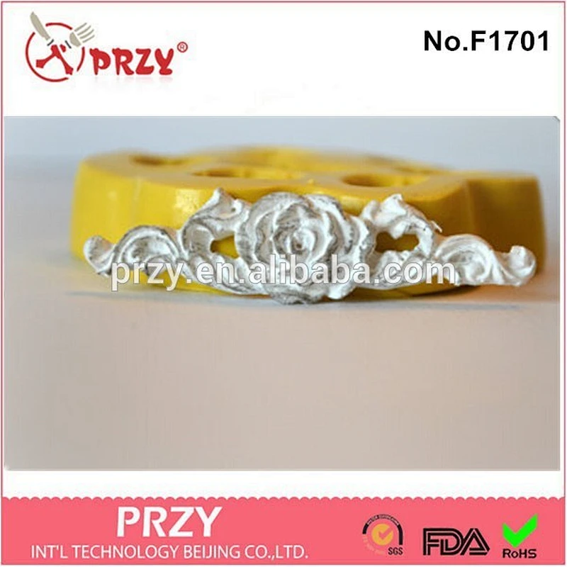 2015 hotsale Flourish cake decor silicone cake mold