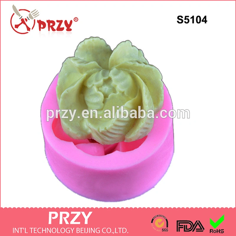 S5104 flower polmer clay salt carving DIY silicone mold soap mold