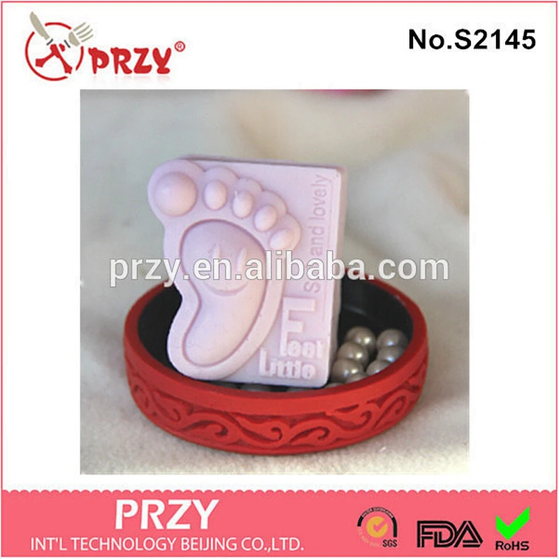 DIY handmade feet design silicone molds for soap making