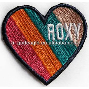 HOT SALES embroidery patch heat-cut border with Iron on backing